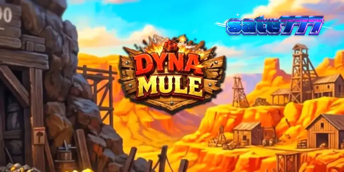 Tampilan visual mesin slot Dyna Mule dengan tema pertambangan industrial